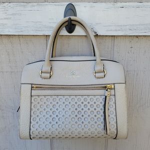 Kate Spade Leather Perri Lane Bubbles Bone Double Handle Shoulder Handbag